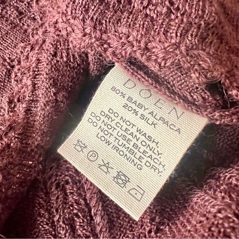 💋SOLD💋🍂🤎DÔEN ‘Minou’ Silk Baby Alpaca Brown Turtleneck M✨ - Picture 10 of 14
